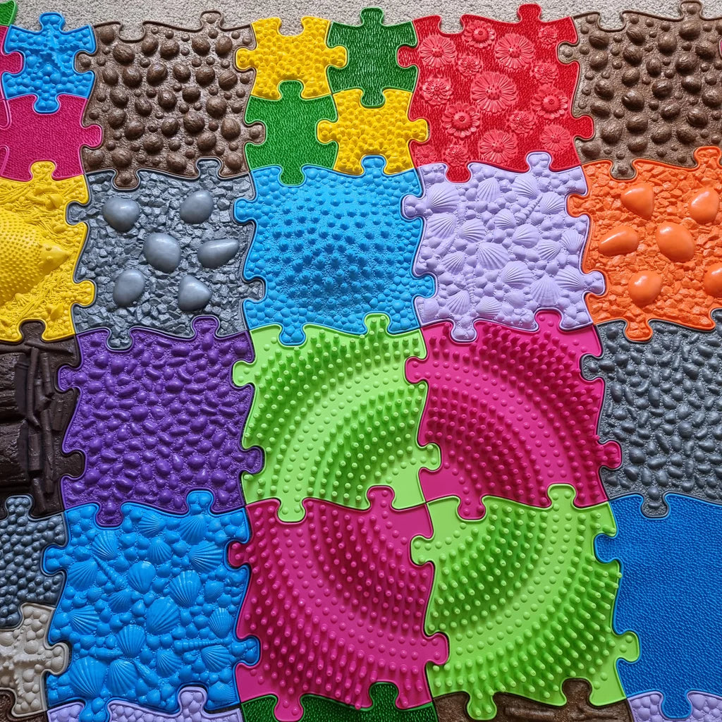 Muffik Diamond Sensory Play Mats Set - 49 pieces