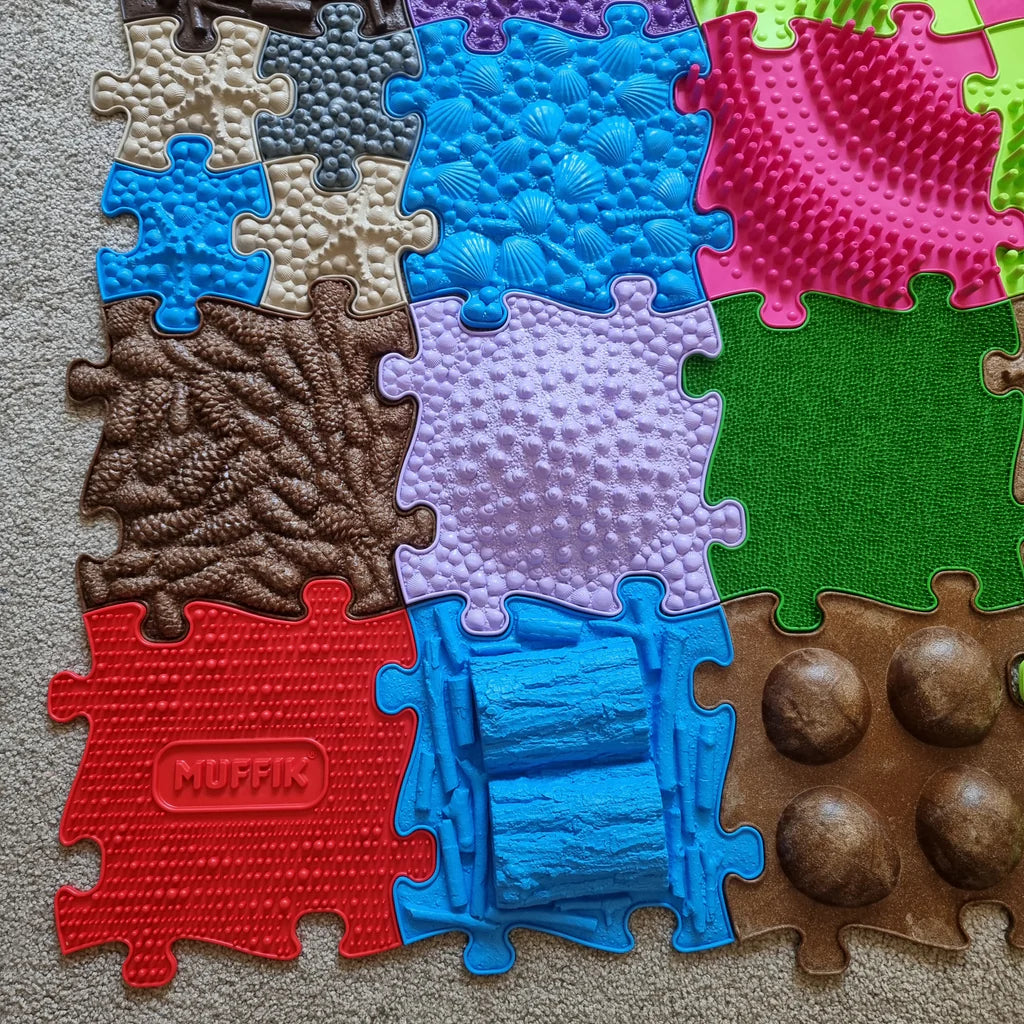 Muffik Diamond Sensory Play Mats Set - 49 pieces