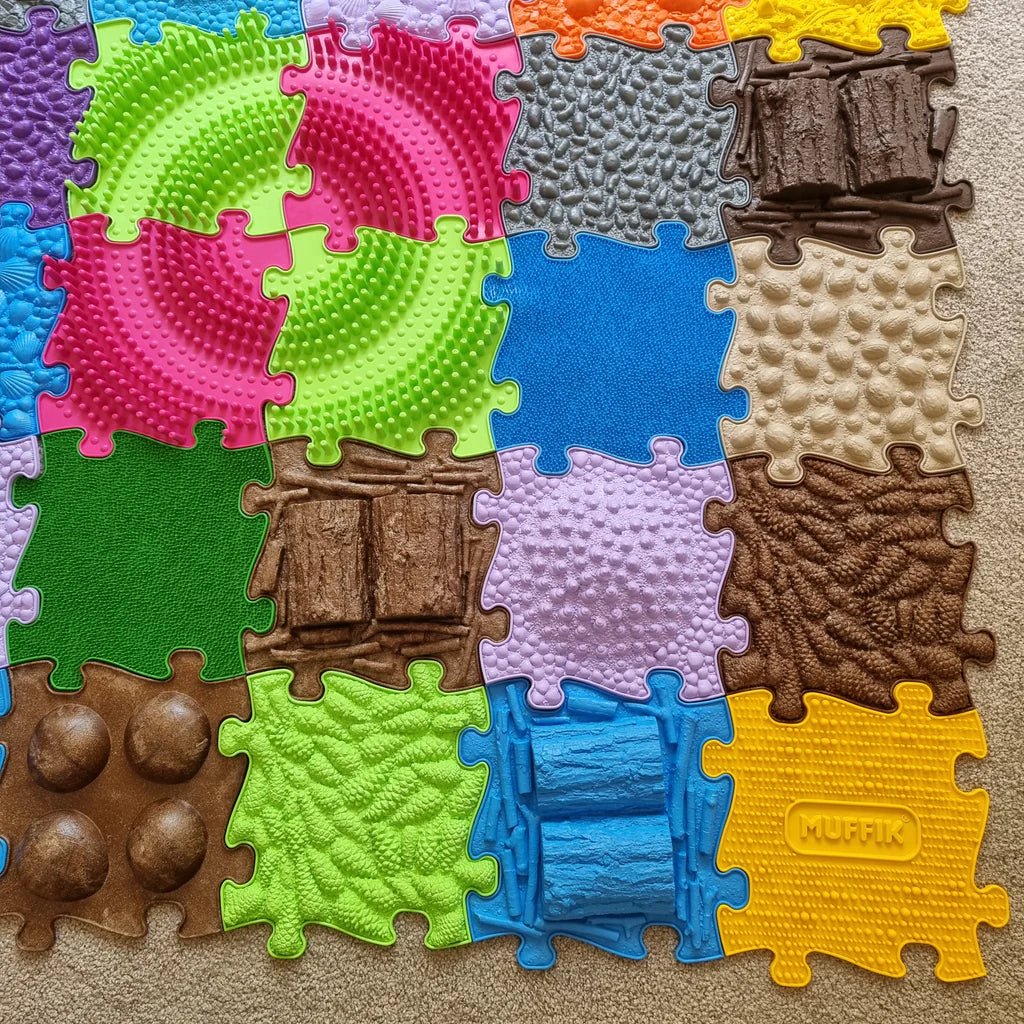 Muffik Diamond Sensory Play Mats Set - 49 pieces