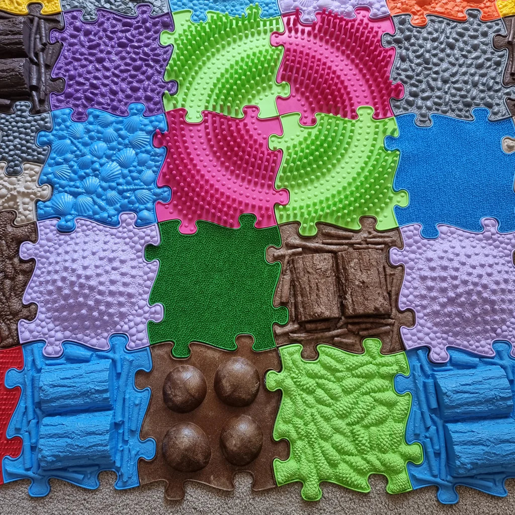 Muffik Diamond Sensory Play Mats Set - 49 pieces