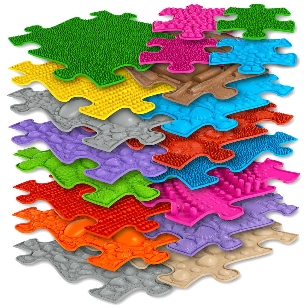 Muffik Extra Large Sensory Play Mats Set - 19 pieces