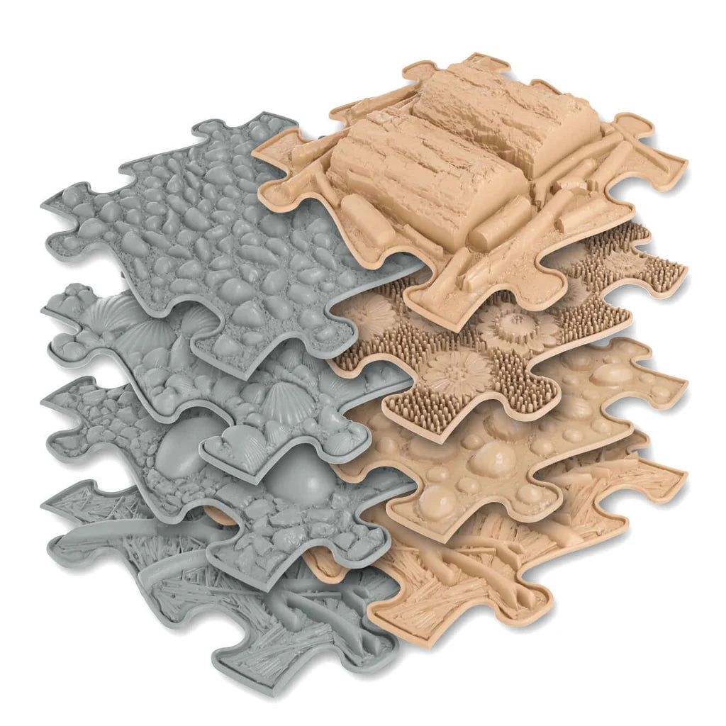 Muffik Natural Sensory Playmat Set - 8 pieces