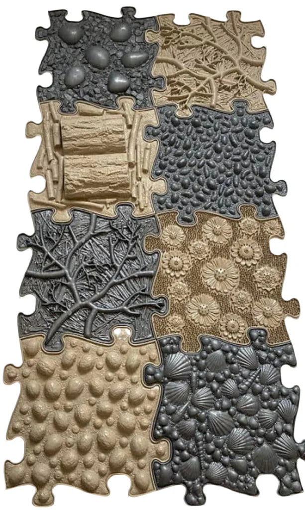 Muffik Natural Sensory Playmat Set - 8 pieces