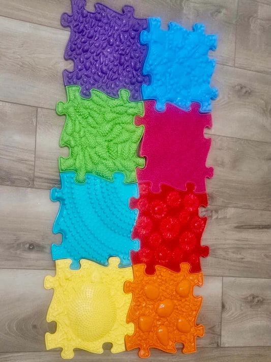 Muffik Rainbow Sensory Play Mat Set - 8 pieces