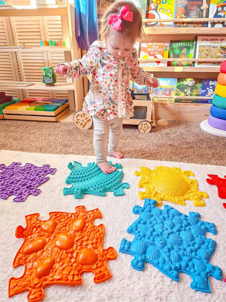 Muffik Rainbow Sensory Play Mat Set - 8 pieces