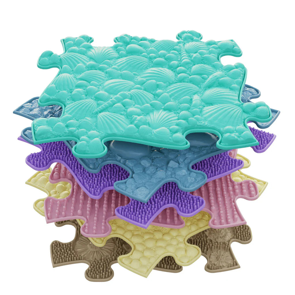 Muffik Tots Sensory Playmat Set 2 Pastel - 6 pieces