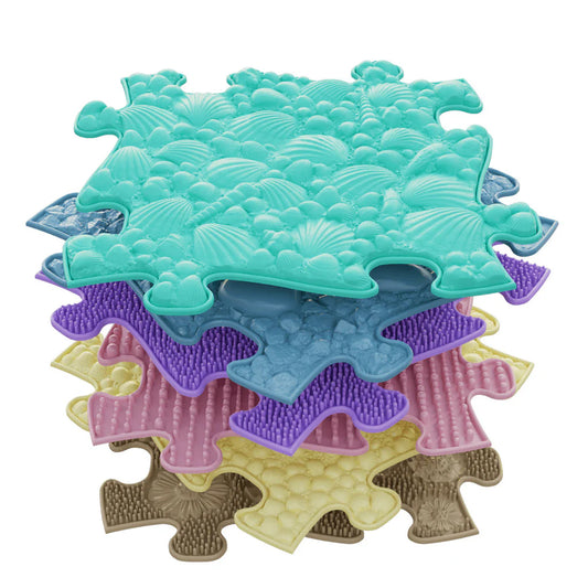 Muffik Tots Sensory Playmat Set 2 Pastel - 6 pieces