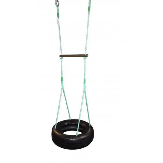 Aussie Swings Horizontal 4-Point Tyre Swing with Trapeze Bar