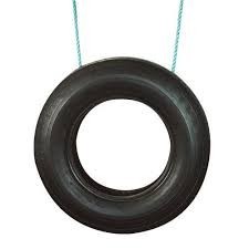 Aussie Swings Kids 2 Point Vertical Recycled Tyre Swing with Rope