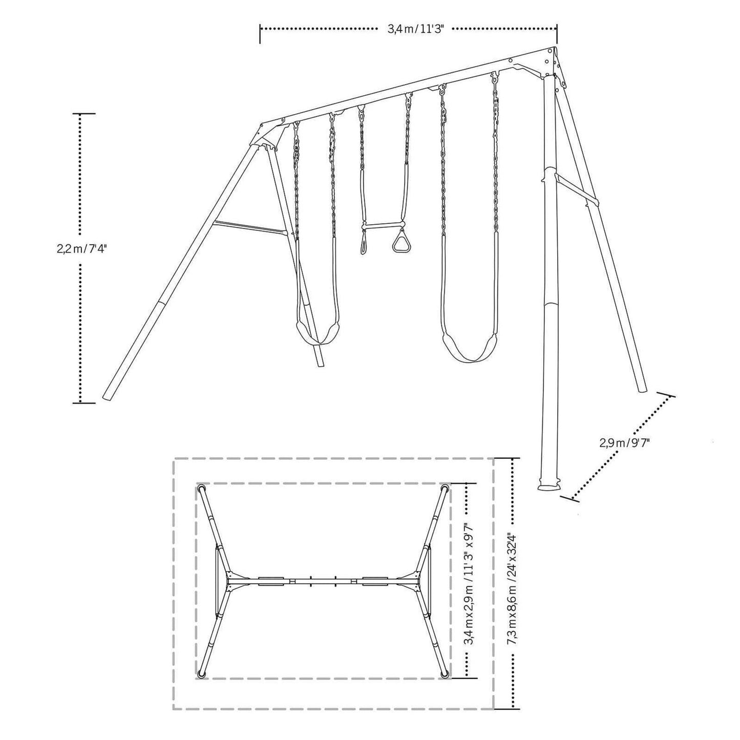 Lifetime Double Swing With Trapeze - Available Feb 2025