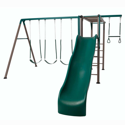 Lifetime Monkey Bar Swing Playset With Trapeze And Slide