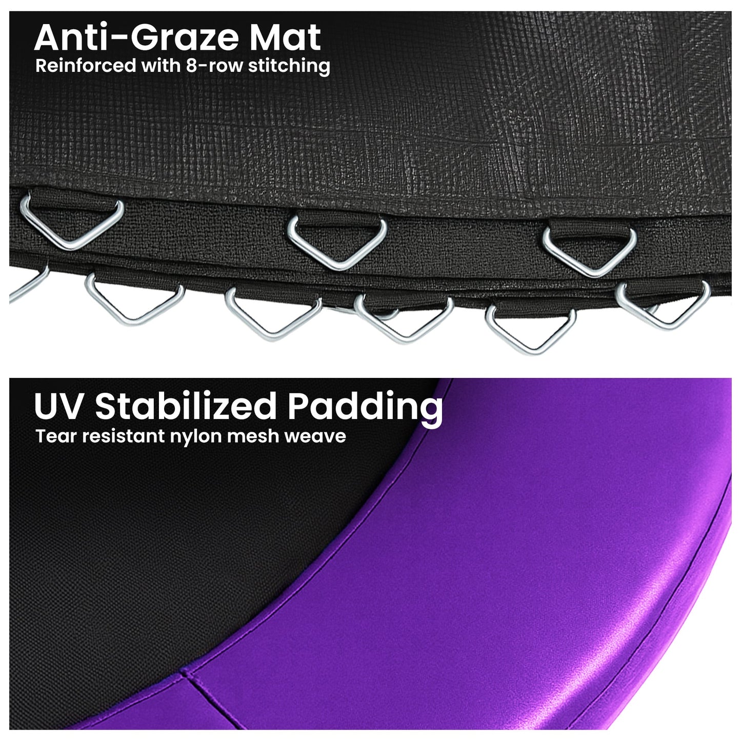 Kahuna 16ft Replacement Trampoline Safety Pad Cover and Jumping Spring Mat - Purple