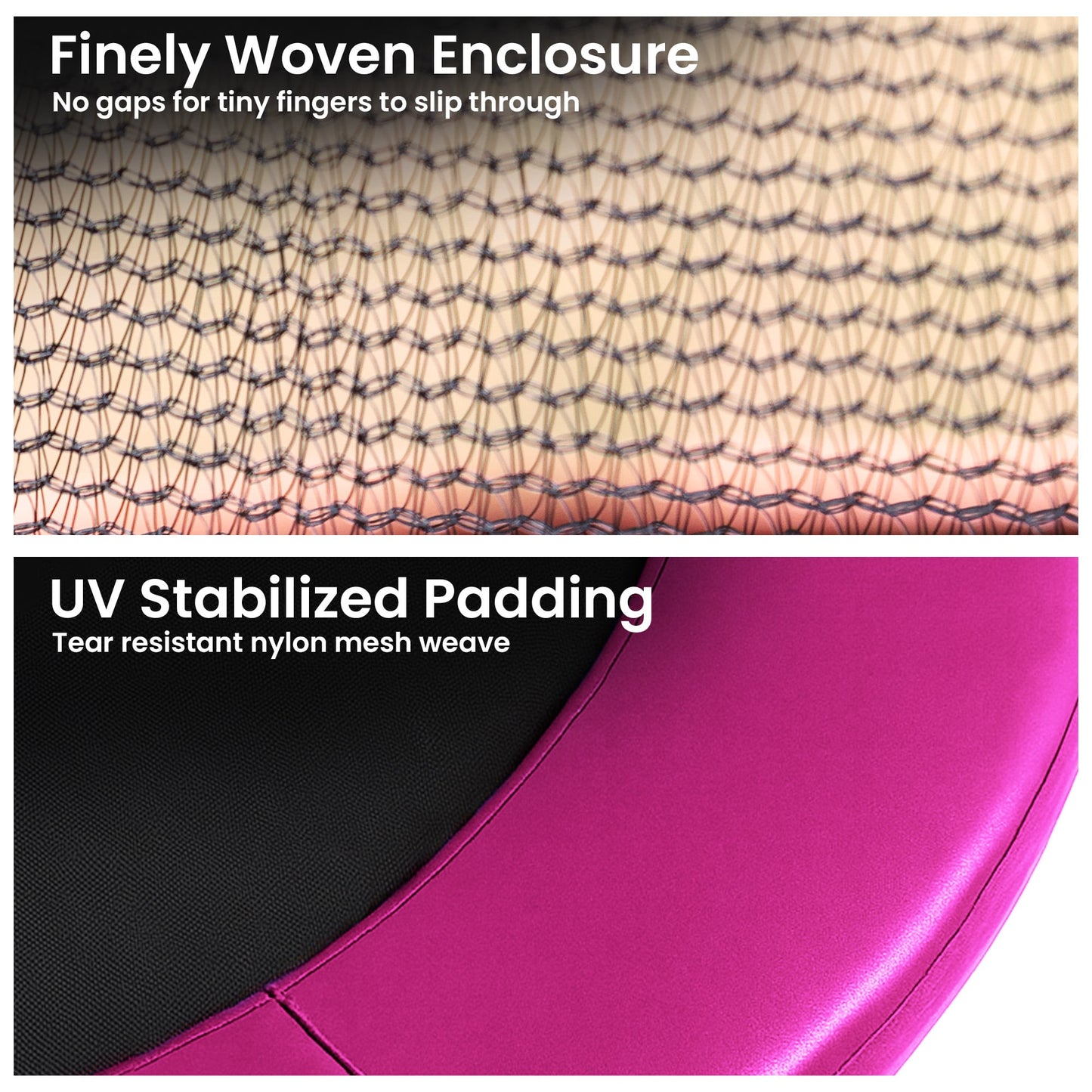 Kahuna 16ft Trampoline Pad and Net - Pink