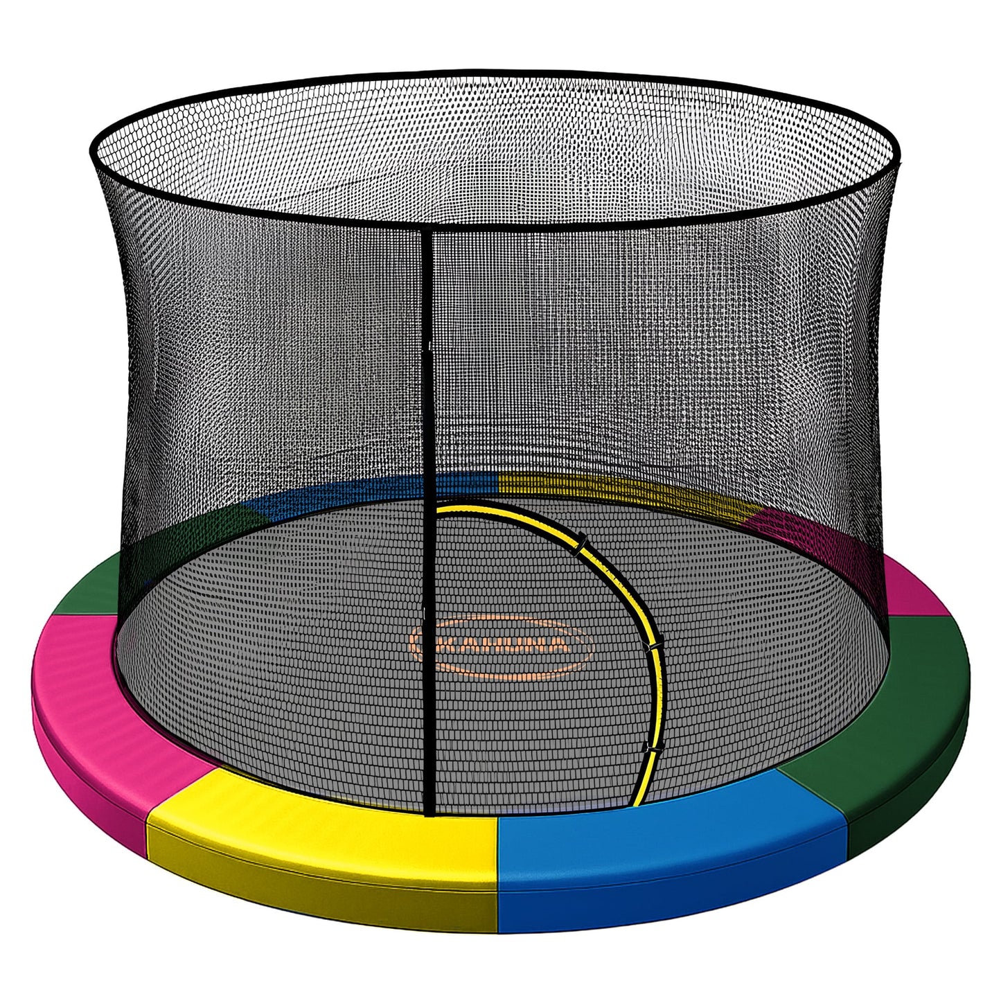 Kahuna 16ft Trampoline Pad and Net - Rainbow