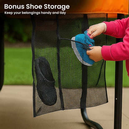 Kahuna 10ft Twister Springless Trampoline Safety Net Pad Mat Outdoor Orange